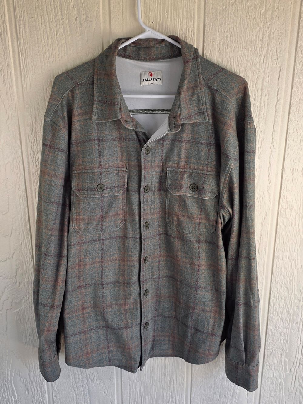 Men's Hallstatt Plaid Button-Down Casual Shirt, Size XXL